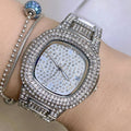 OROLOGIO POLSO ZCC DONNA QUARZO ACCIAIO ANALOGICO MODA BRILLANTINATO DATA SILVER