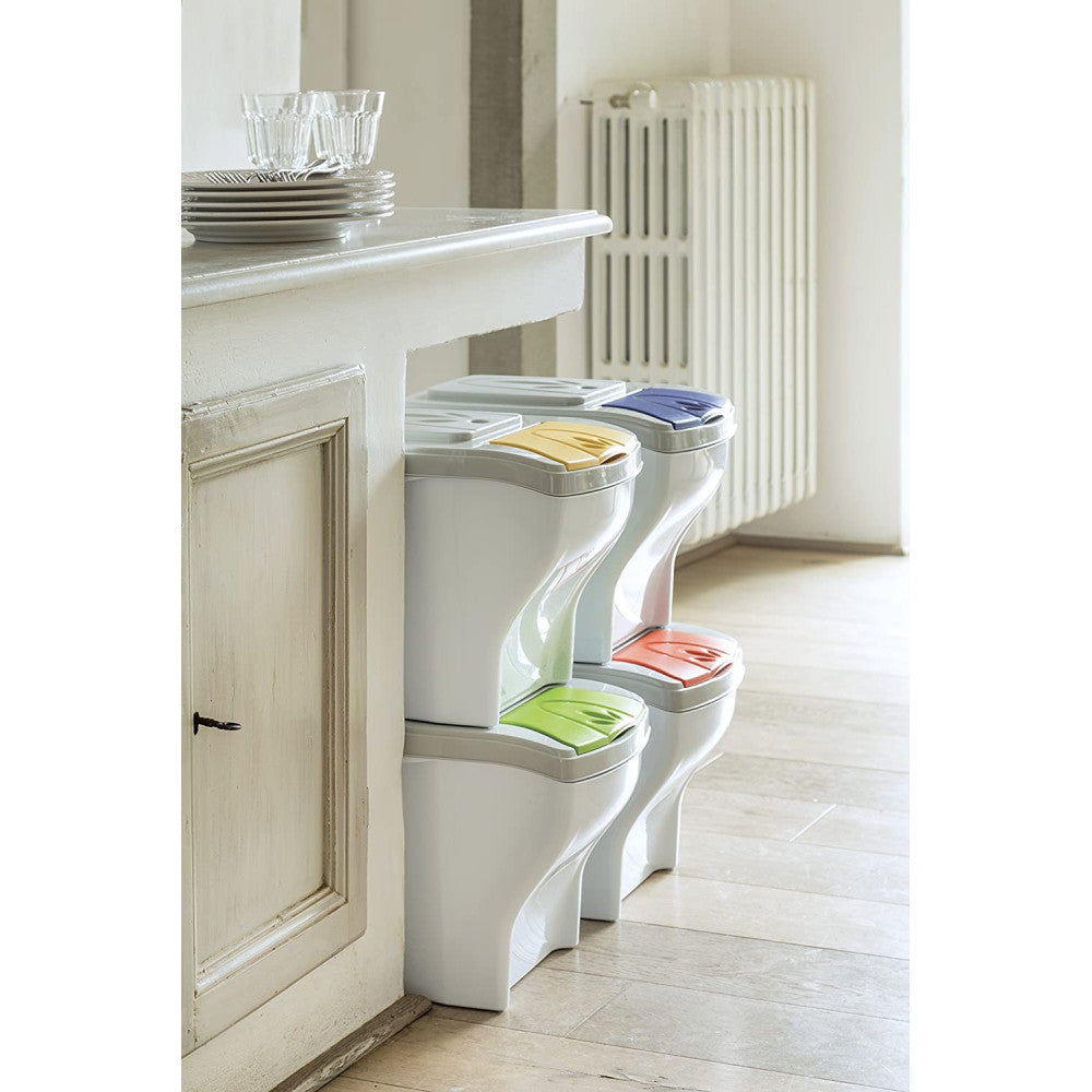 PATTUMIERA PER RACCOLTA DIFFERENZIATA 4 COLORI VERTICALE BIDONI SPAZZATURA 80 LT