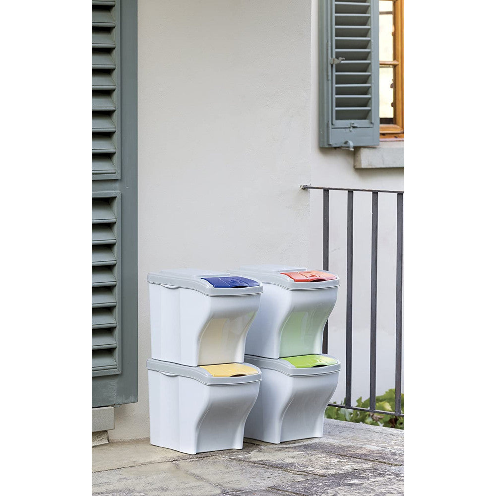 PATTUMIERA PER RACCOLTA DIFFERENZIATA 4 COLORI VERTICALE BIDONI SPAZZATURA 80 LT