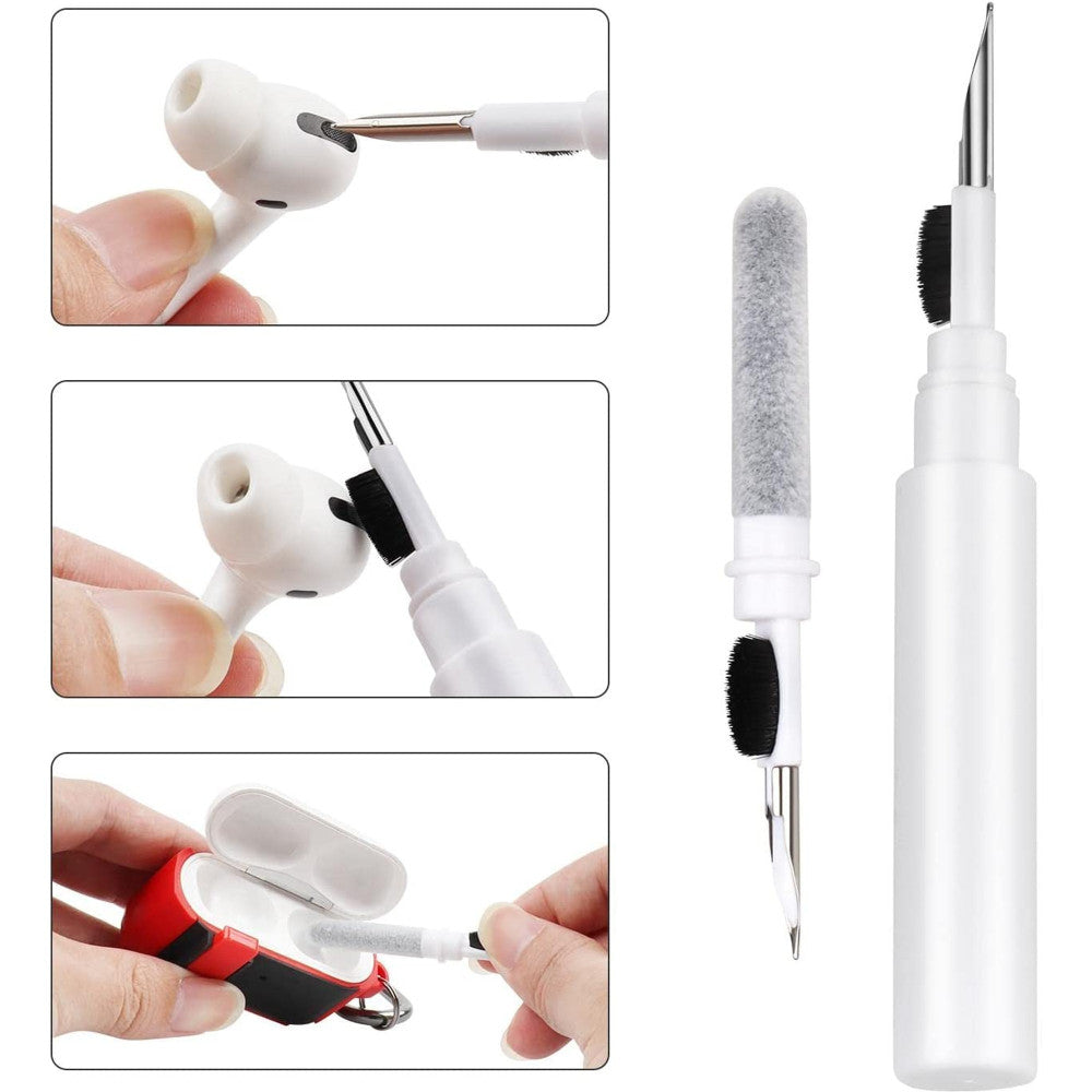 PENNA SPAZZOLA MULTIFUNZIONE PER LA PULIZIA DEGLI AURICOLARI BLUETOOTH AIRPODS