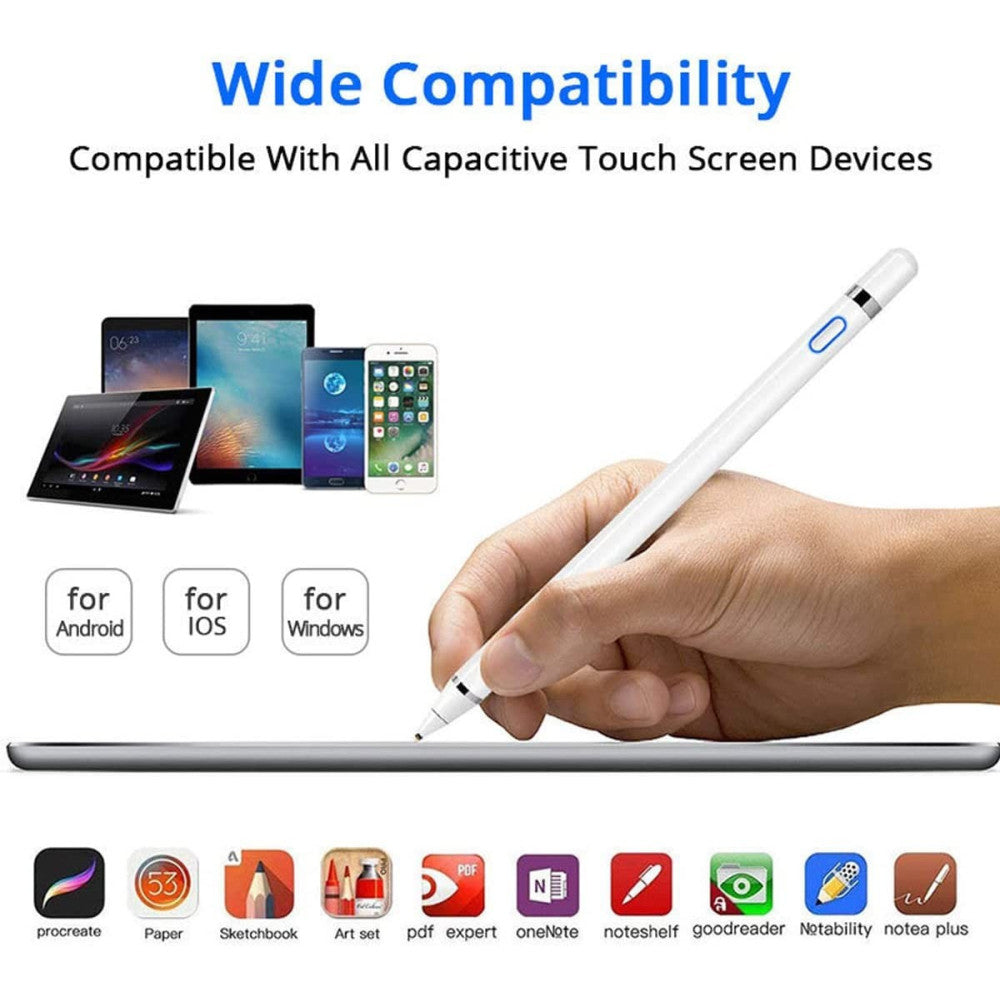PENNA STILO PENNINO CAPACITIVO DA 1,2MM DIGITALE RICARICABILE A PUNTA FINE TOUCH