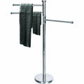 PIANTANA PORTASCIUGAMANI A 3 POSTI BRACCI ROTANTI H87CM IN ACCIAIO INOX SATINATO BAGNO