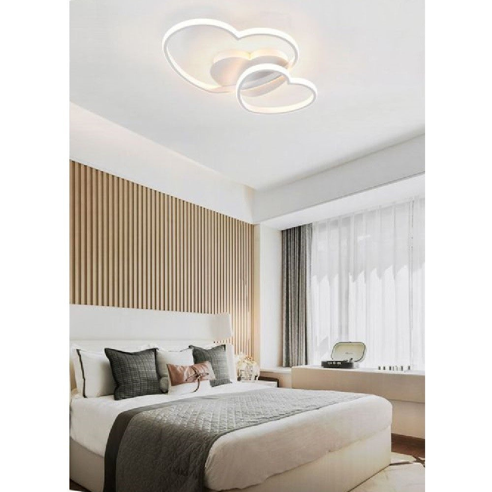 PLAFONIERA DOPPIO CUORE LED MODERNO RIFINITURA 31W LUCE 6500K 3000K 4000K PN-05B