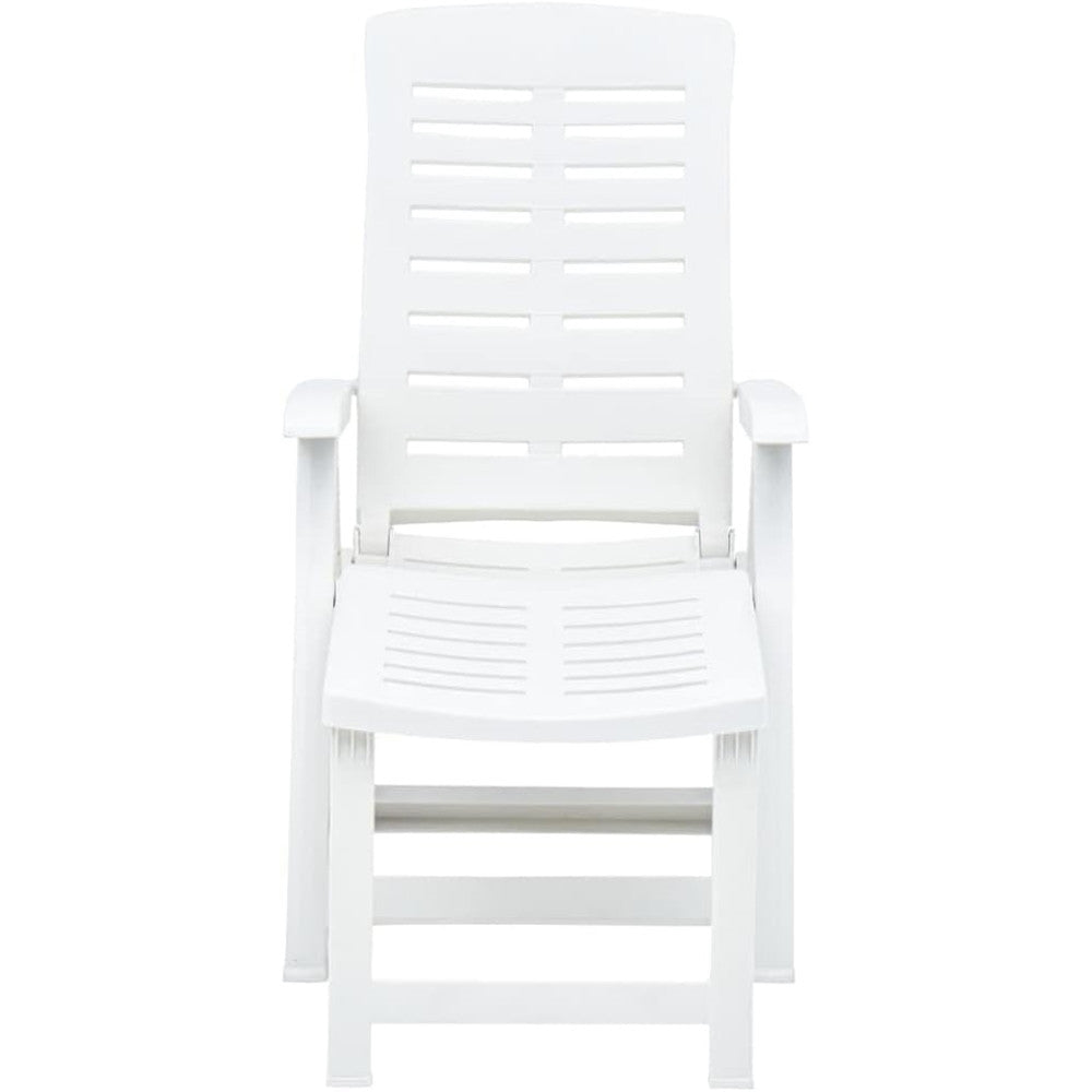 POLTRONA LETTINO PRENDISOLE PIEGHEVOLE CON POGGIAPIEDI BIANCO 60X108X109 CM 015933