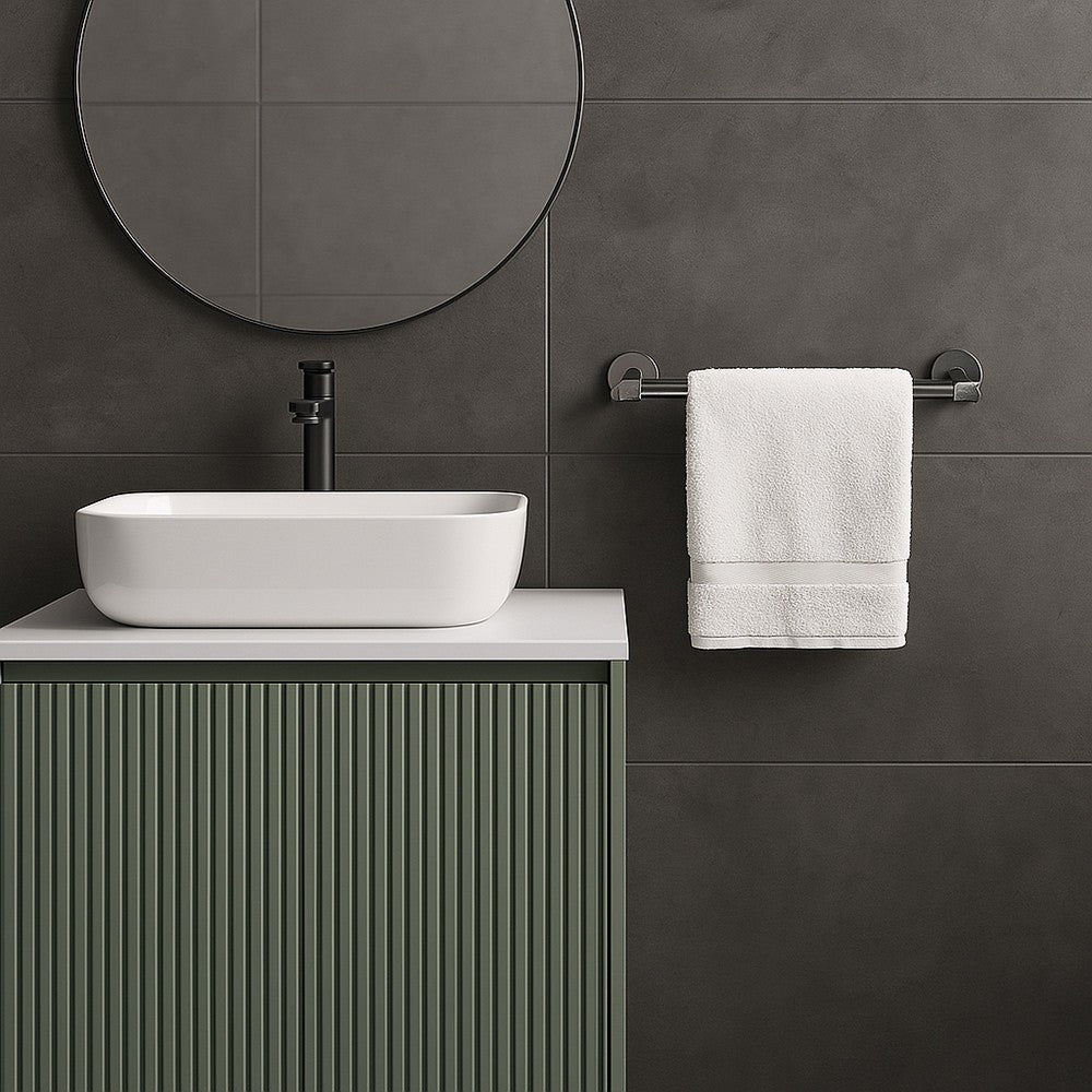 PORTA ASCIUGAMANI LUNGO DA 60 CM IN ACCIAIO CROMATO ACCESSORIO PER ARREDO DA BAGNO 87923