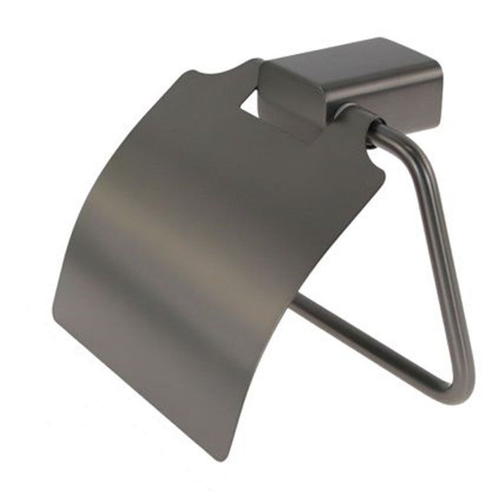 PORTA ROTOLO CARTA IGIENICA PARETE STILIZZATO ACCIAIO CON COPERTURA GRIGIO BAGNO 87941