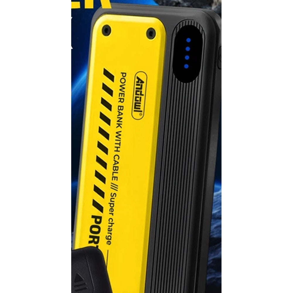 POWER BANK PORTATILE Q-DC98 12000MAH 10,5W 5V/2.1A CON CAVI INTEGRATI INDICATORI LED