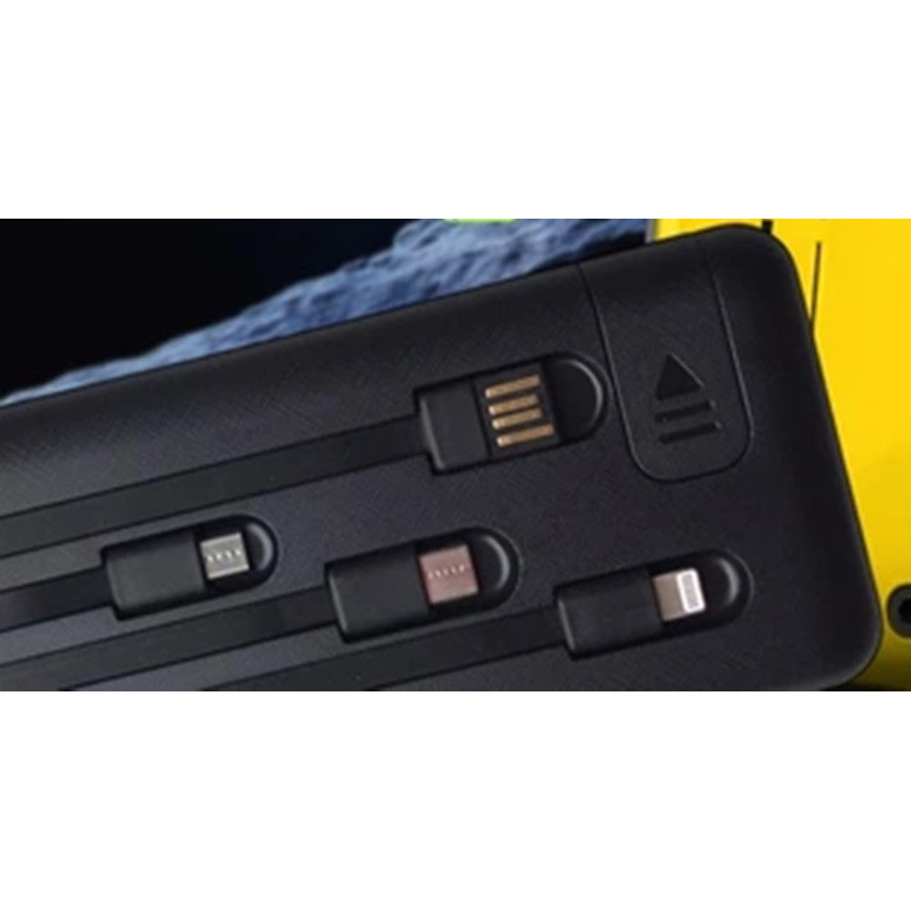 POWER BANK PORTATILE Q-DC98 12000MAH 10,5W 5V/2.1A CON CAVI INTEGRATI INDICATORI LED