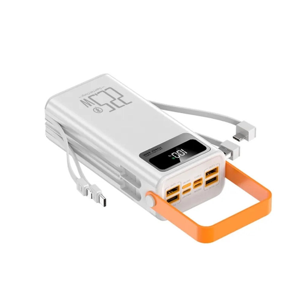 POWER BANK RICARICA RAPIDA 22,5W 26000MAH 4 PORTE USB + 3 TYPE-C MANIGLIA TRASPORTO Q-XD7