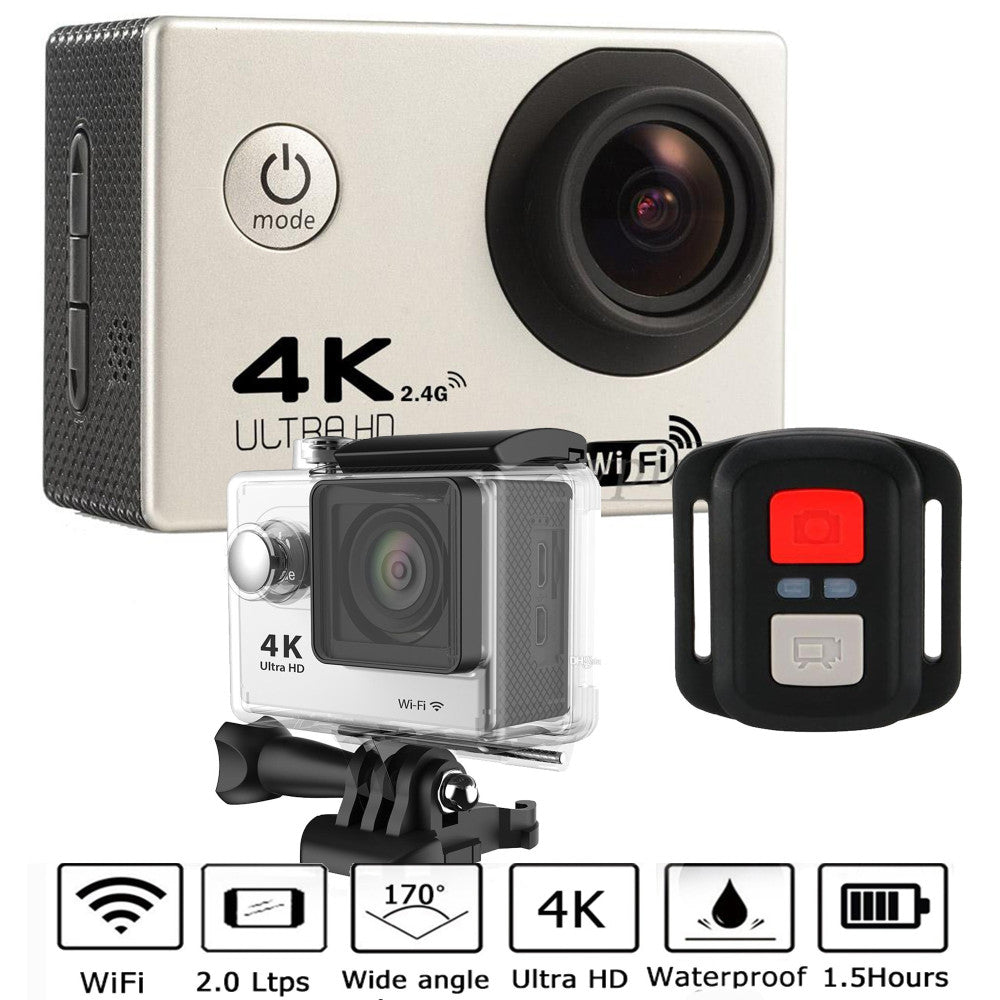 PRO CAM SPORT WIFI 4K ULTRA HD 16MP ACTION CAMERA SUBACQUEA CON TELECOMANDO