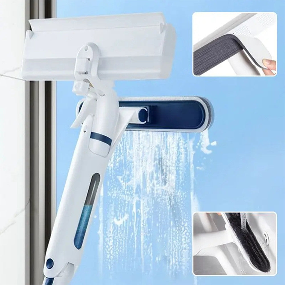 PULITORE VETRI SPRUZZA LAVA RASCHIA RACCOGLIE ACQUA 3IN1 CON SPRAY CONTENITORE INTEGRATO