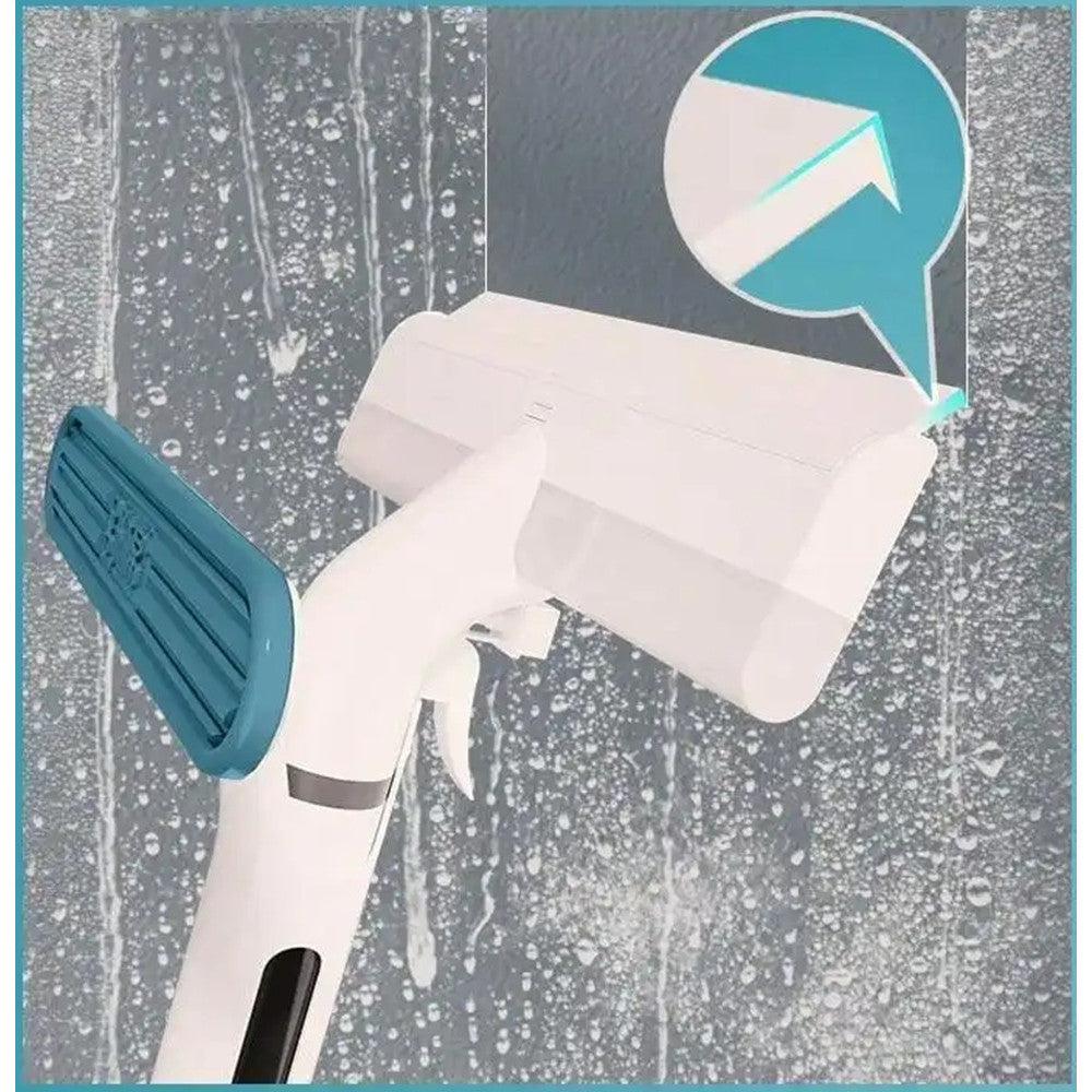 PULITORE VETRI SPRUZZA LAVA RASCHIA RACCOGLIE ACQUA 3IN1 CON SPRAY CONTENITORE INTEGRATO