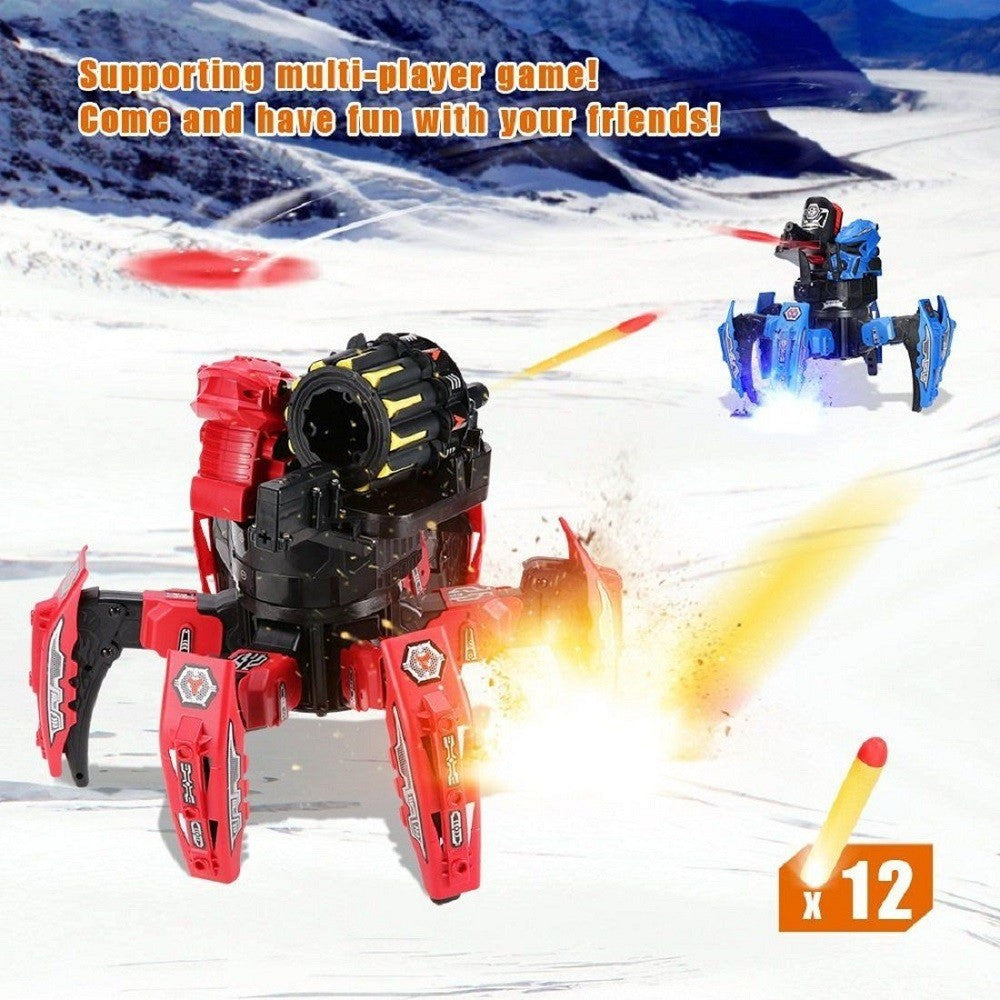 RAGNO SPAZIALE ROBOT GIOCATTOLO TELECOMANDATO WIRELESS 2.4GHZ CON 2 IN 1 Q-9006