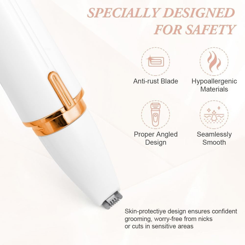 RASOIO ELETTRICO DONNA 4 IN 1 INDOLORE RICARICABILE PORTATILE DEPILATORE PER VISO CORPO