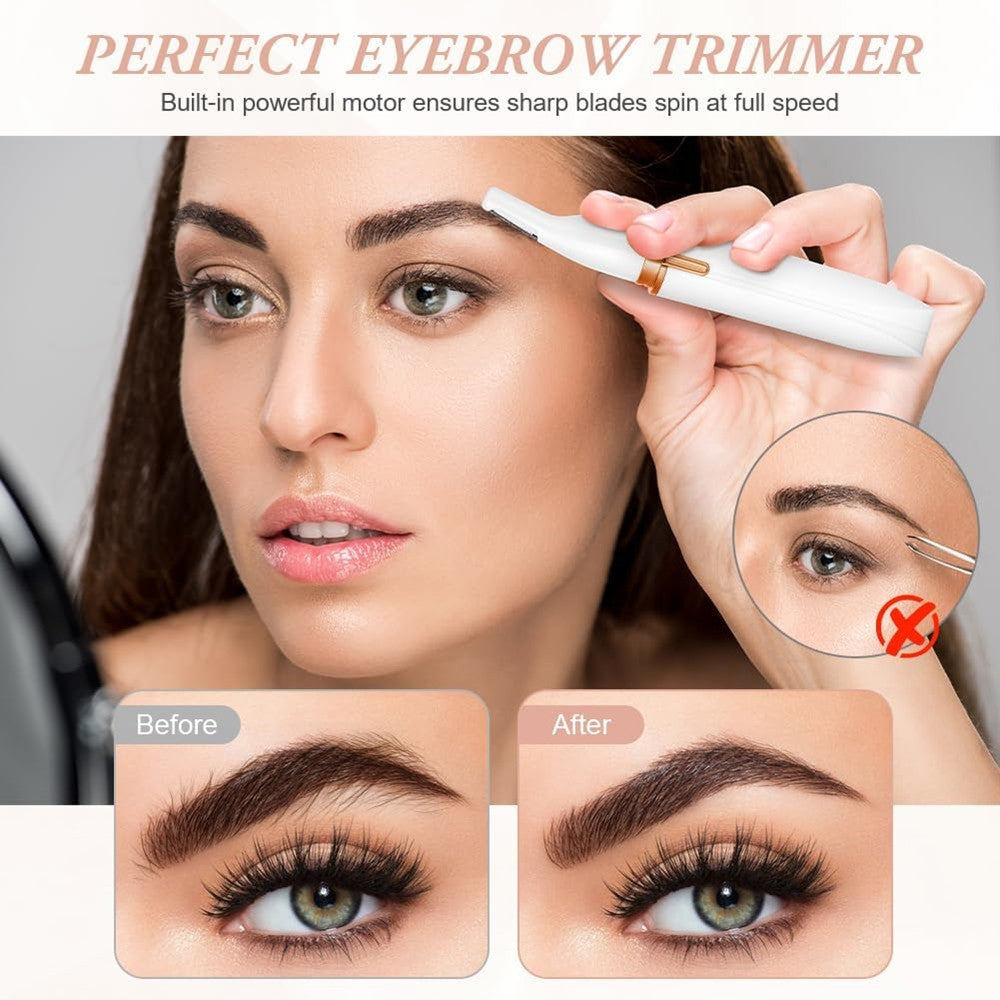 RASOIO ELETTRICO DONNA 4 IN 1 INDOLORE RICARICABILE PORTATILE DEPILATORE PER VISO CORPO