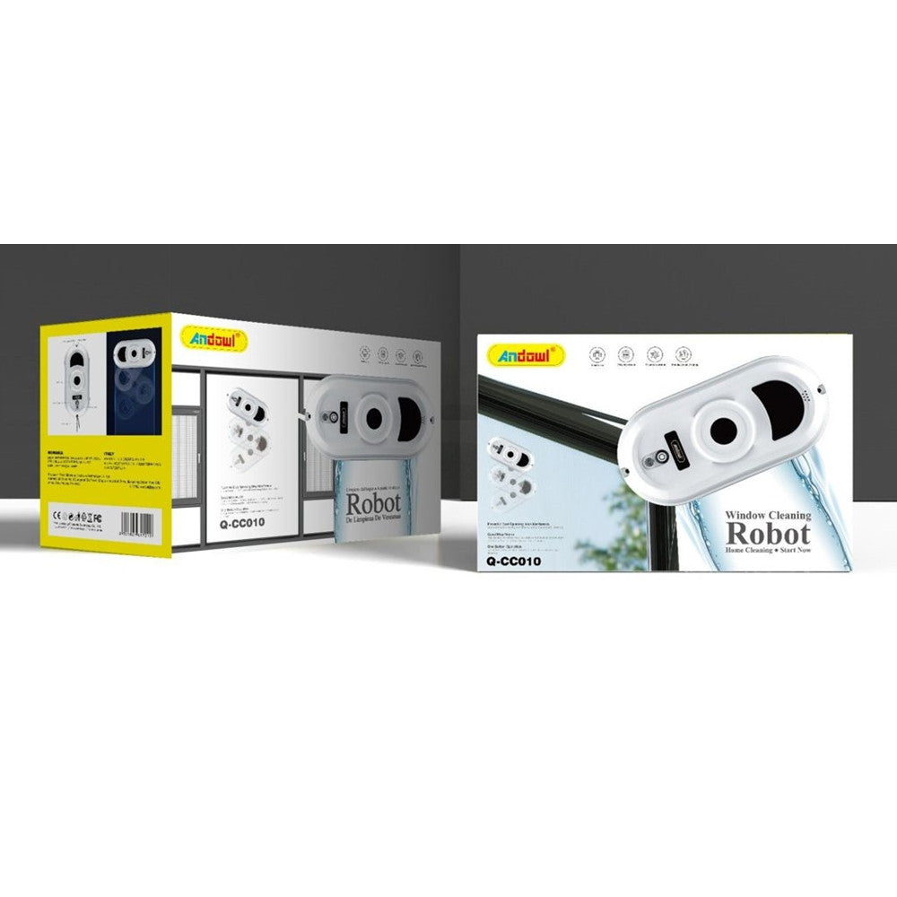 ROBOT LAVAVETRI AUTOMATICO INTELLIGENTE PER PULIZIA FINESTRE CASA UFFICIO Q-CC010