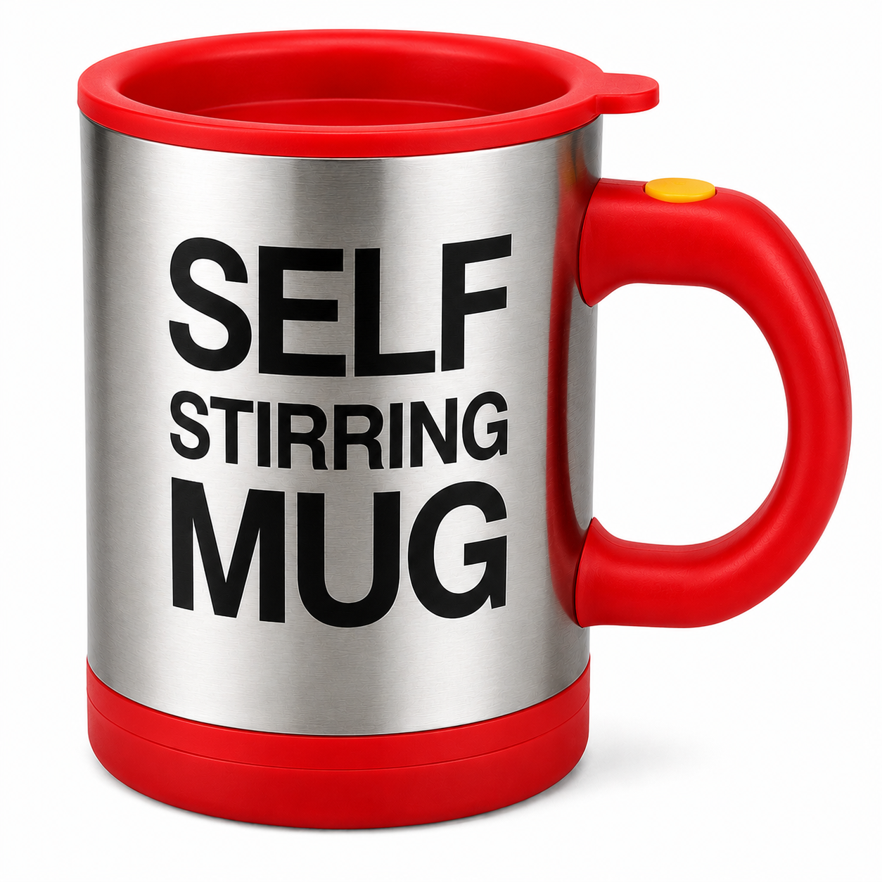 AUTOMATIC SELF STIRRING MUG – Tazza Automatica Mescolante in Acciaio Inox e Plastica