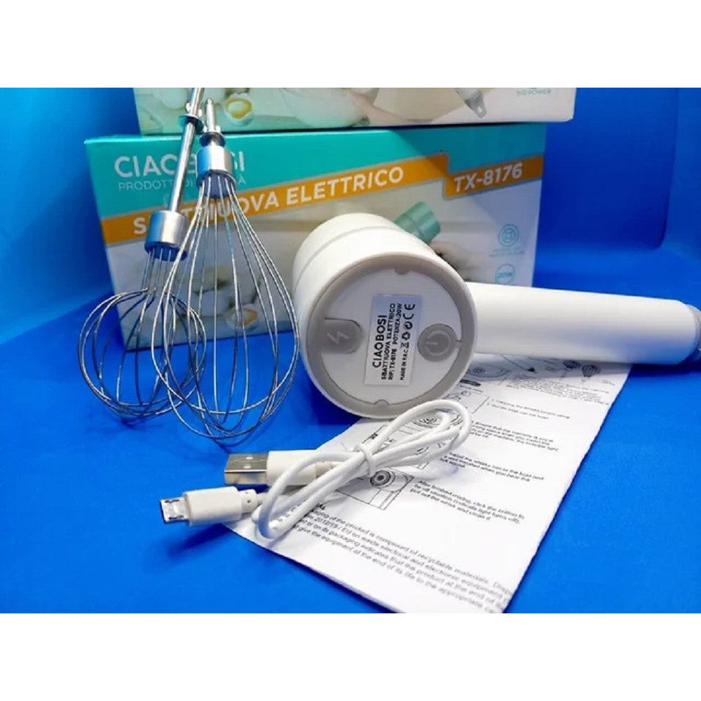 SBATTIUOVO PANNA ELETTRICO 20W RICARICABILE USB TX-8176