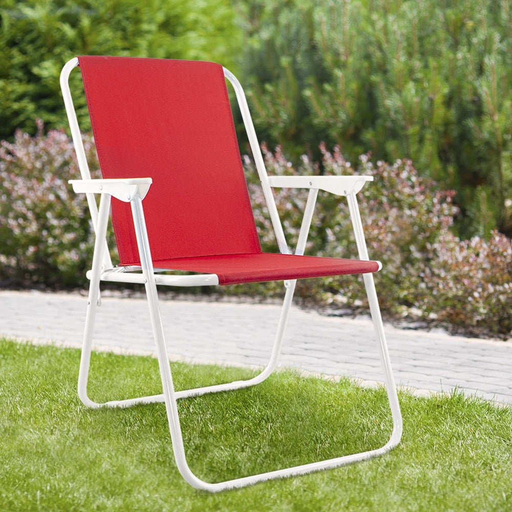 SEDIA RELAX SPIAGGINA MARE GIARDINO IN ACCIAIO PIEGHEVOLE CAMPEGGIO TINTA UNITA 285004