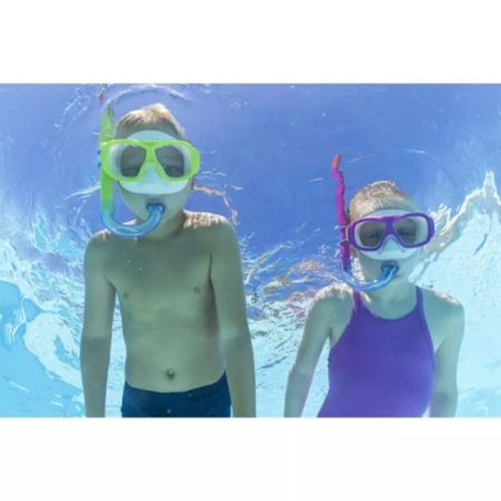 SET MASCHERA BOCCAGLIO PINNE SNORKELING FREESTYLE 7-14 ANNI PISCINA MARE 25019