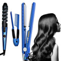 SET PIASTRA 3IN1 PER CAPELLI IN NANO TITANIO CERAMICA CON FERRO ARRICCIACAPELLI PETTINE