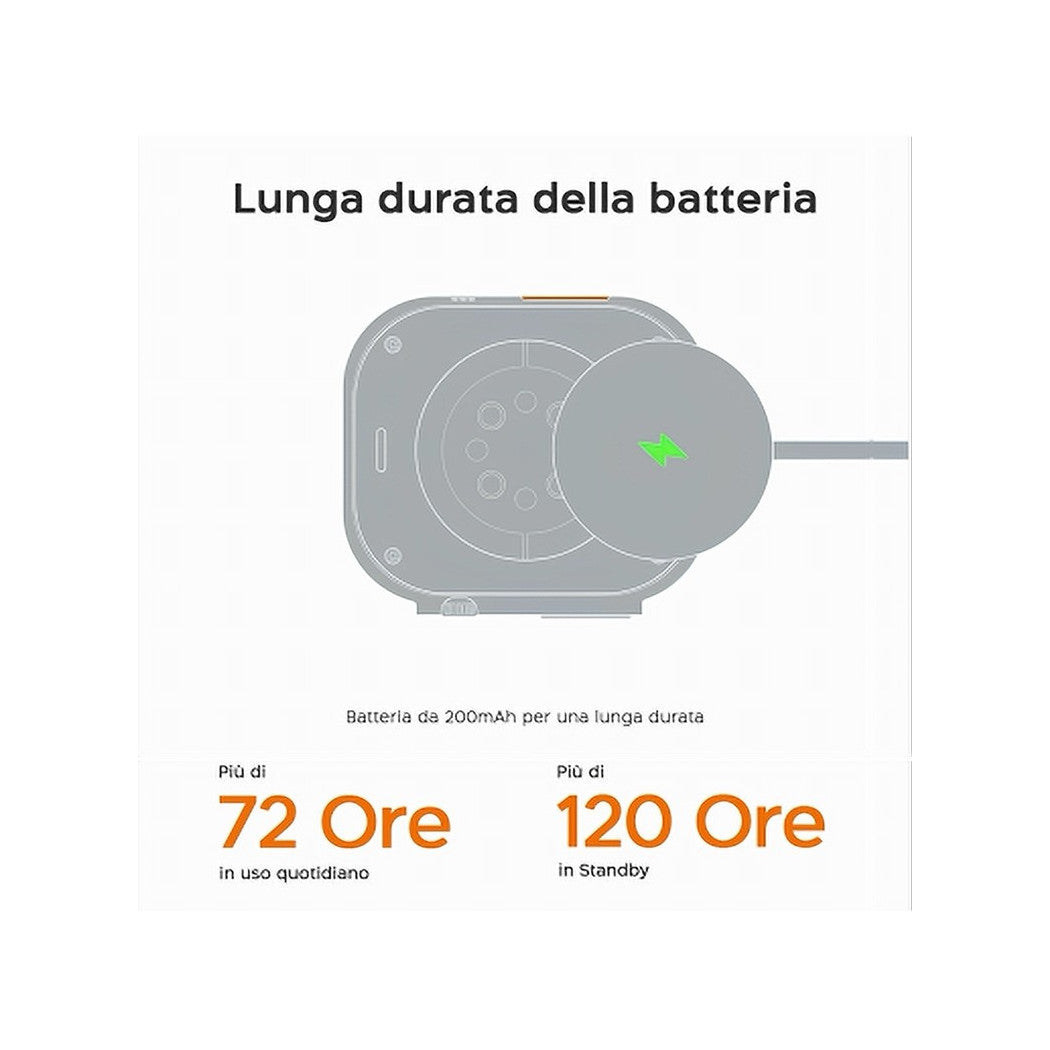 SMARTWATCH S9 ULTRA 49 MM CINTURINO IN SILICONE OROLOGIO DIGITALE CONTAPASSI