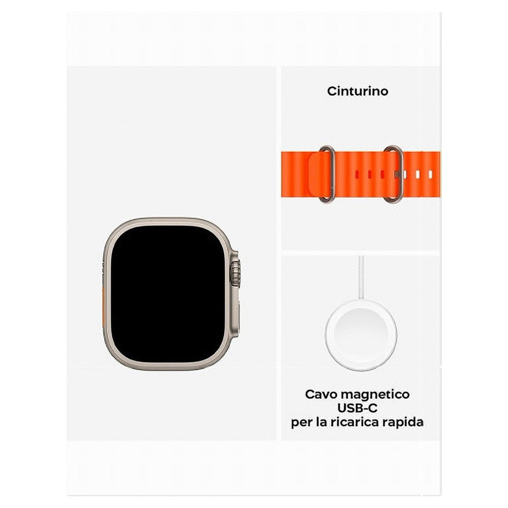 SMARTWATCH S9 ULTRA 49 MM CINTURINO IN SILICONE OROLOGIO DIGITALE CONTAPASSI