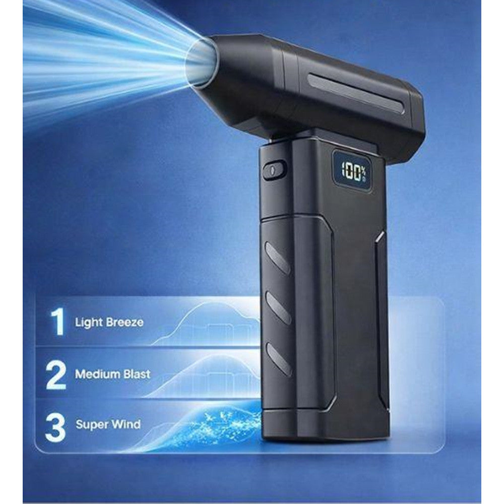 SOFFIATORE D'ARIA POTENTE ELETTRICO PORTATILE RICARICABILE 100000R/S CON 5 VELOCITÀ LE-523