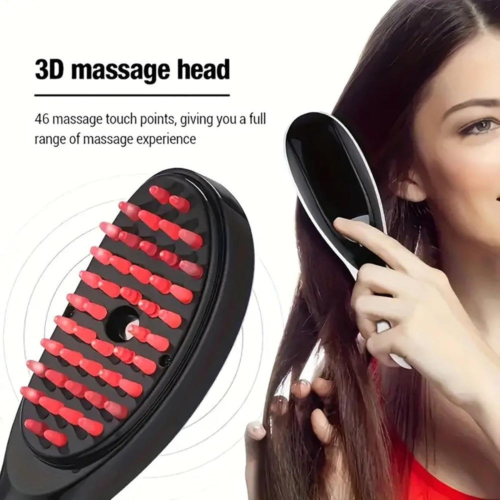 SPAZZOLA ELETTRICA VIBRANTE LED VAPORE MULTIFUNZIONALE PER CRESCITA CAPELLI MASSAGGIATORE