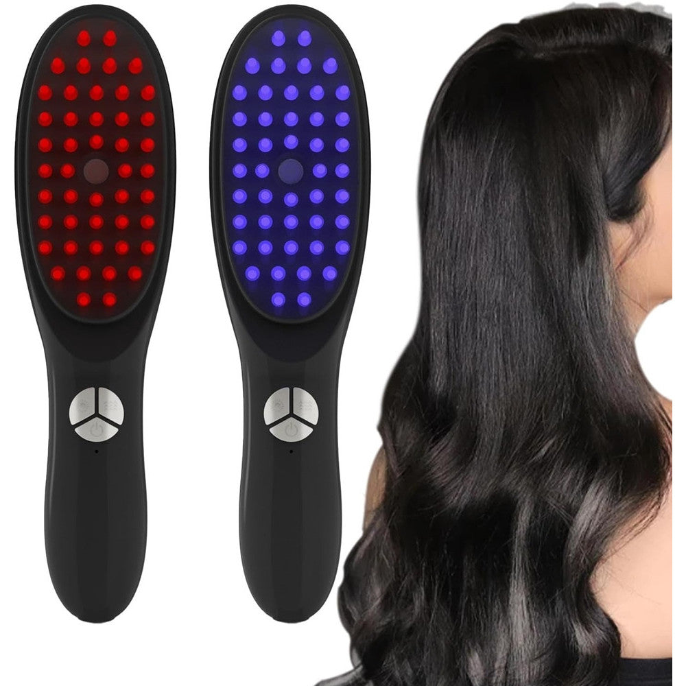 SPAZZOLA ELETTRICA VIBRANTE LED VAPORE MULTIFUNZIONALE PER CRESCITA CAPELLI MASSAGGIATORE