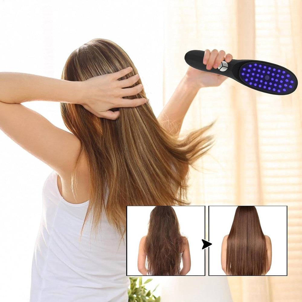 SPAZZOLA ELETTRICA VIBRANTE LED VAPORE MULTIFUNZIONALE PER CRESCITA CAPELLI MASSAGGIATORE
