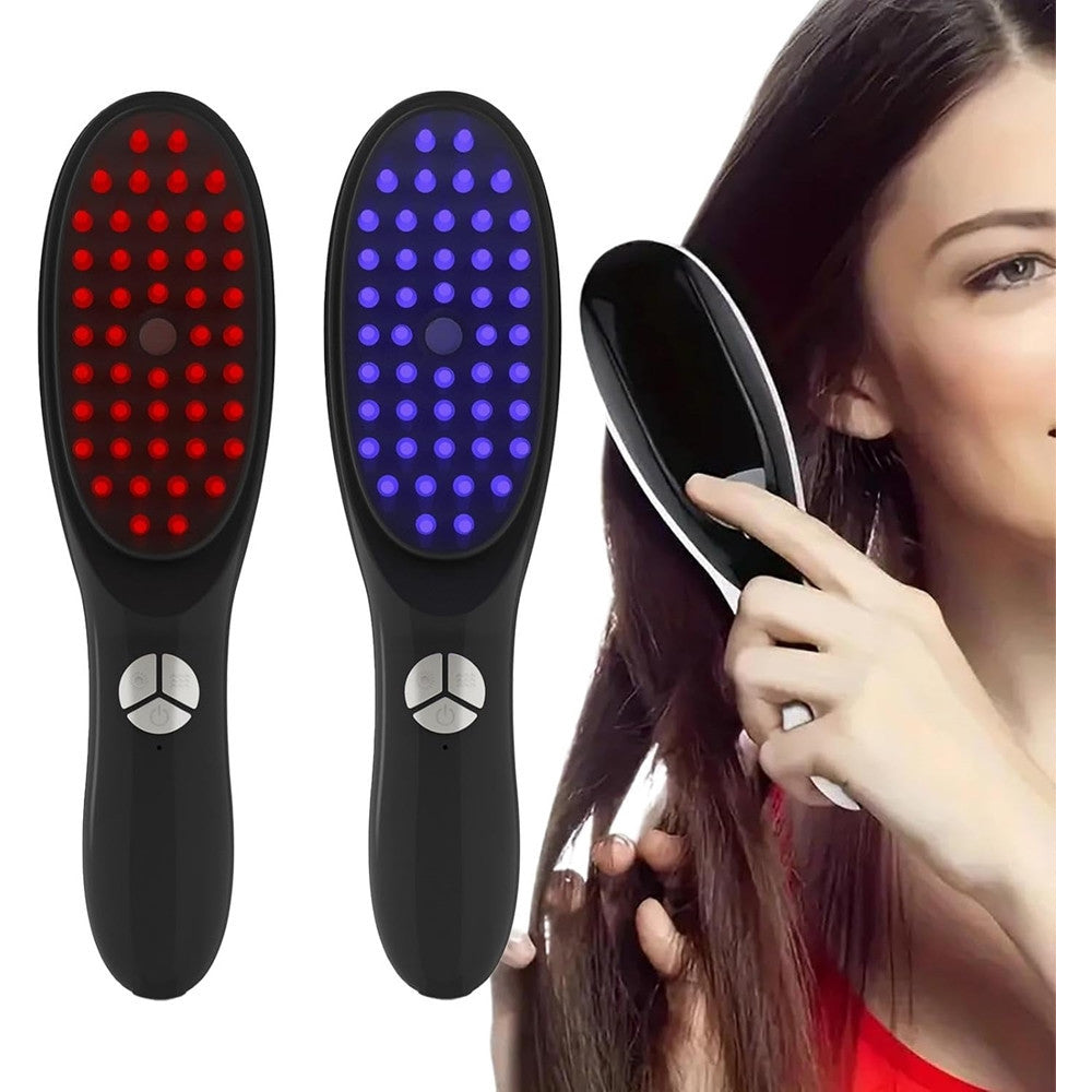 SPAZZOLA ELETTRICA VIBRANTE LED VAPORE MULTIFUNZIONALE PER CRESCITA CAPELLI MASSAGGIATORE