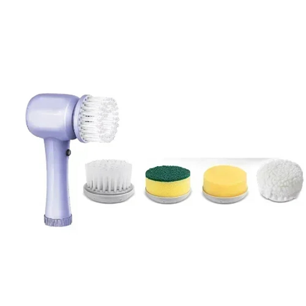 SPAZZOLA ROTANTE ELETTRICA PER PULIZIA MULTISUPERFICIE CON 4 TESTINE ERGONOMICO Q-SZ20