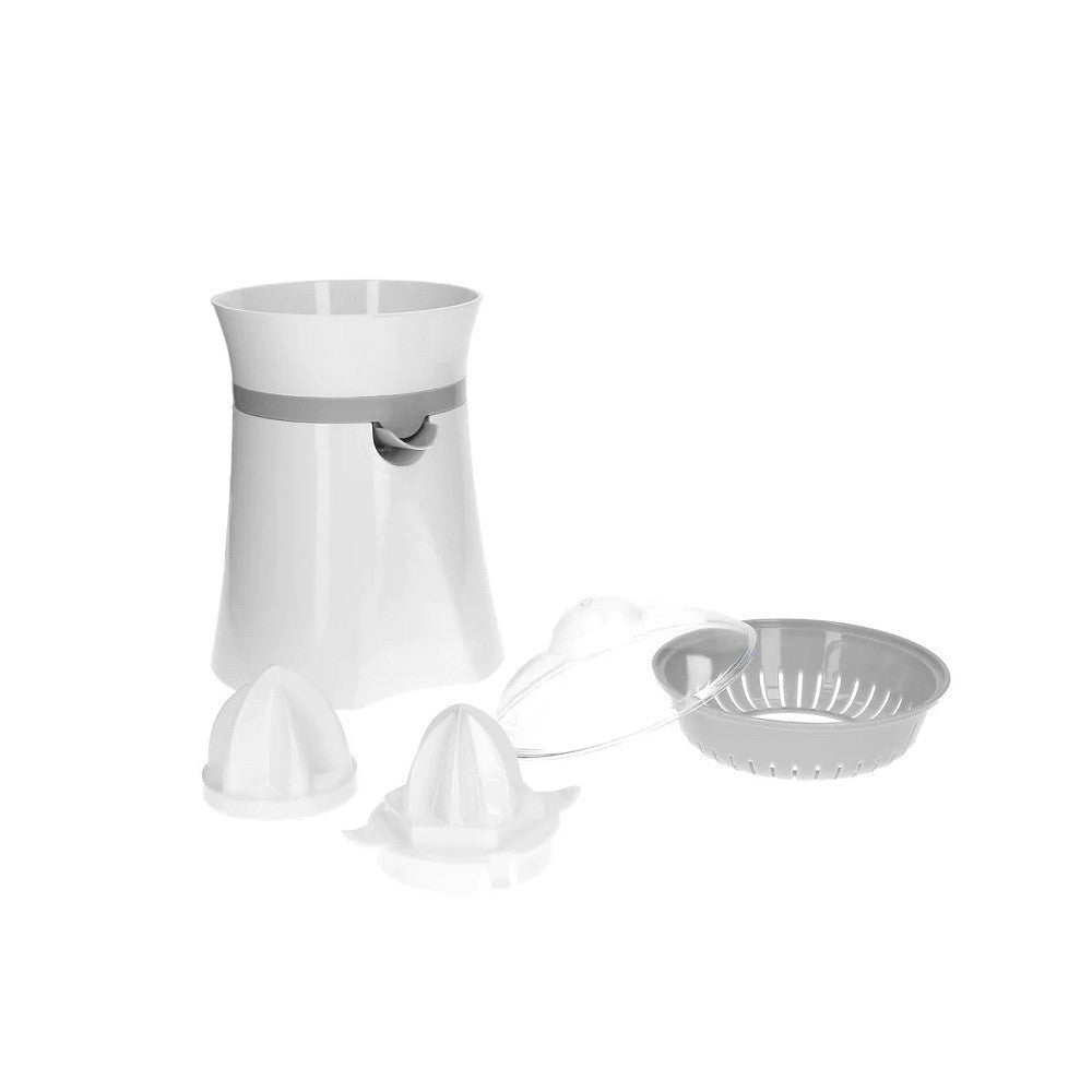 SPREMIAGRUMI 20W CON SISTEMA A PRESSIONE AUTOMATICO 2 TESTINE CESTELLO FILTRANTE