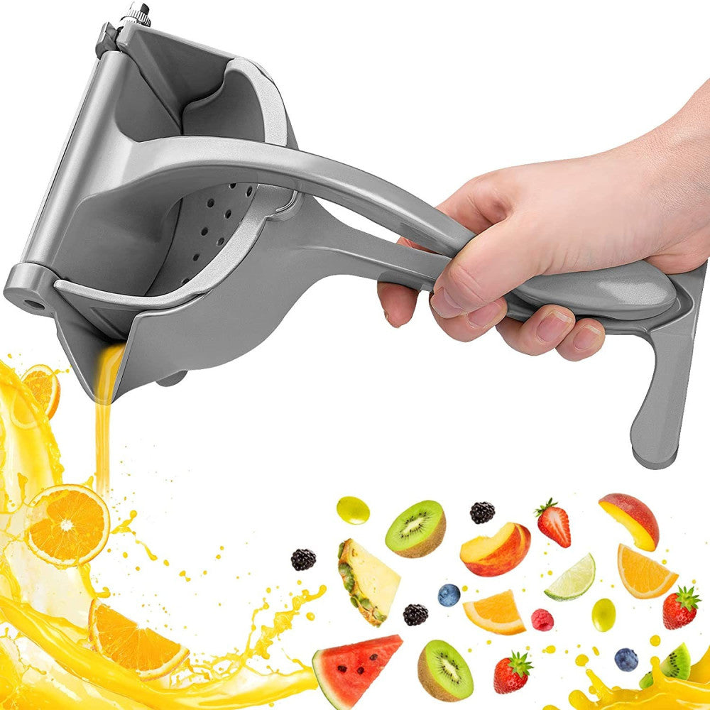 SPREMIAGRUMI MANUALE A LEVA IN ALLUMINIO CON CONTENITORE RACCOGLI SUCCO PREMUTA