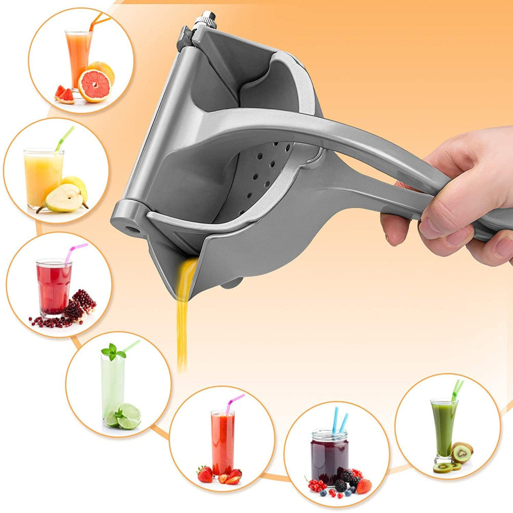 SPREMIAGRUMI MANUALE A LEVA IN ALLUMINIO CON CONTENITORE RACCOGLI SUCCO PREMUTA