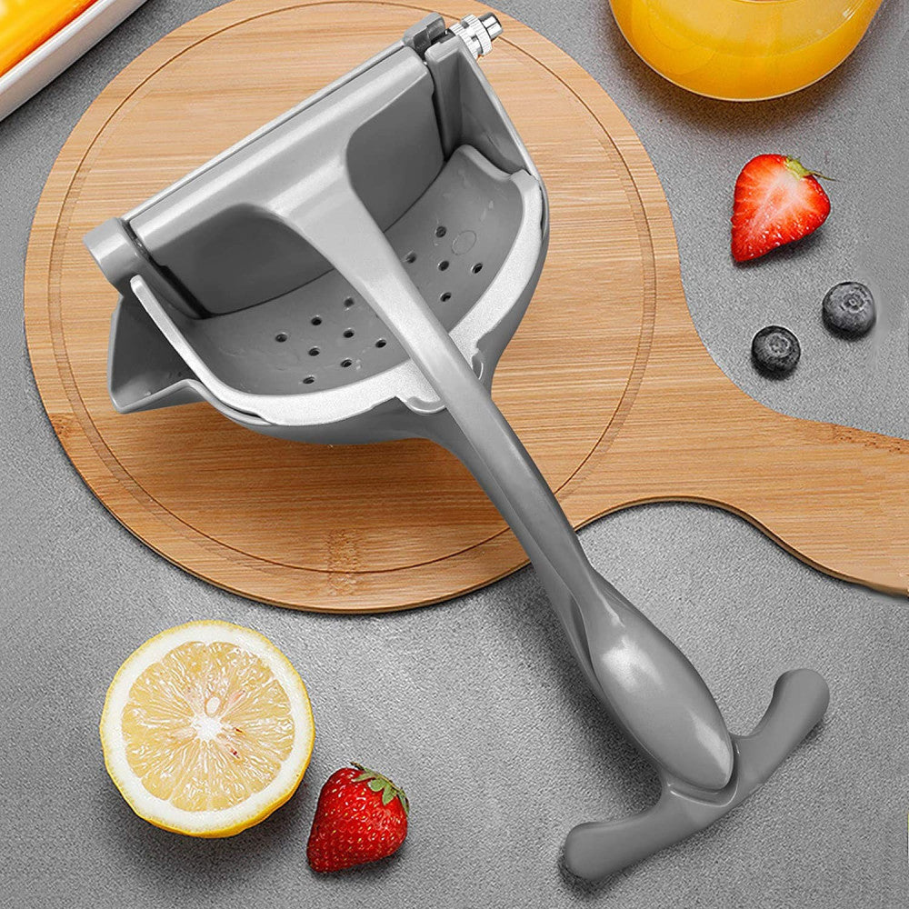 SPREMIAGRUMI MANUALE A LEVA IN ALLUMINIO CON CONTENITORE RACCOGLI SUCCO PREMUTA