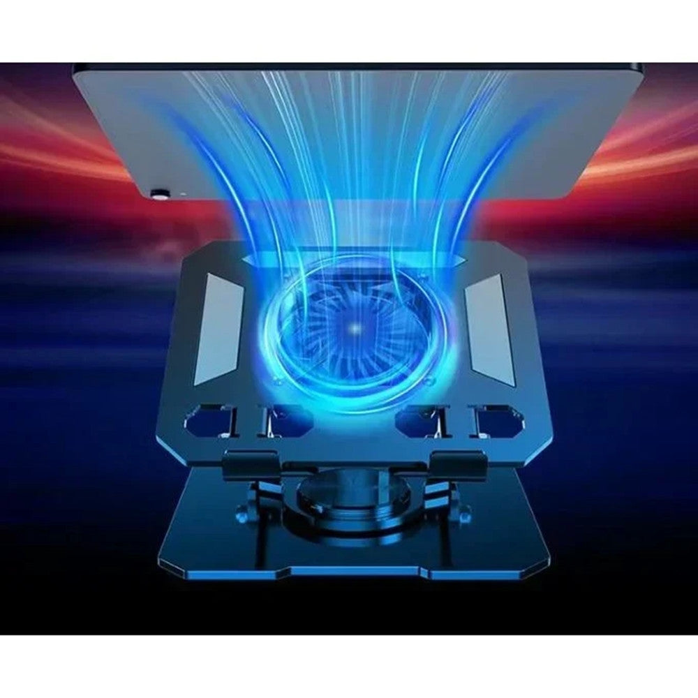 SUPPORTO REGOLABILE PER SMARTPHONE TABLET CON VENTOLA RAFFREDDAMENTO ROTAZIONE 360° Q-ZJ268