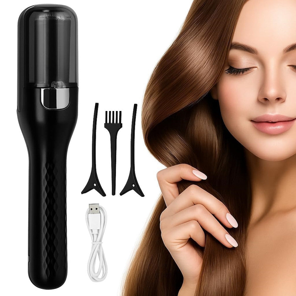TAGLIADOPPIE PUNTE LISCIA RIPARA CAPELLI DOPPIO USO SENZA FILI AUTOMATICA RICARICABILE