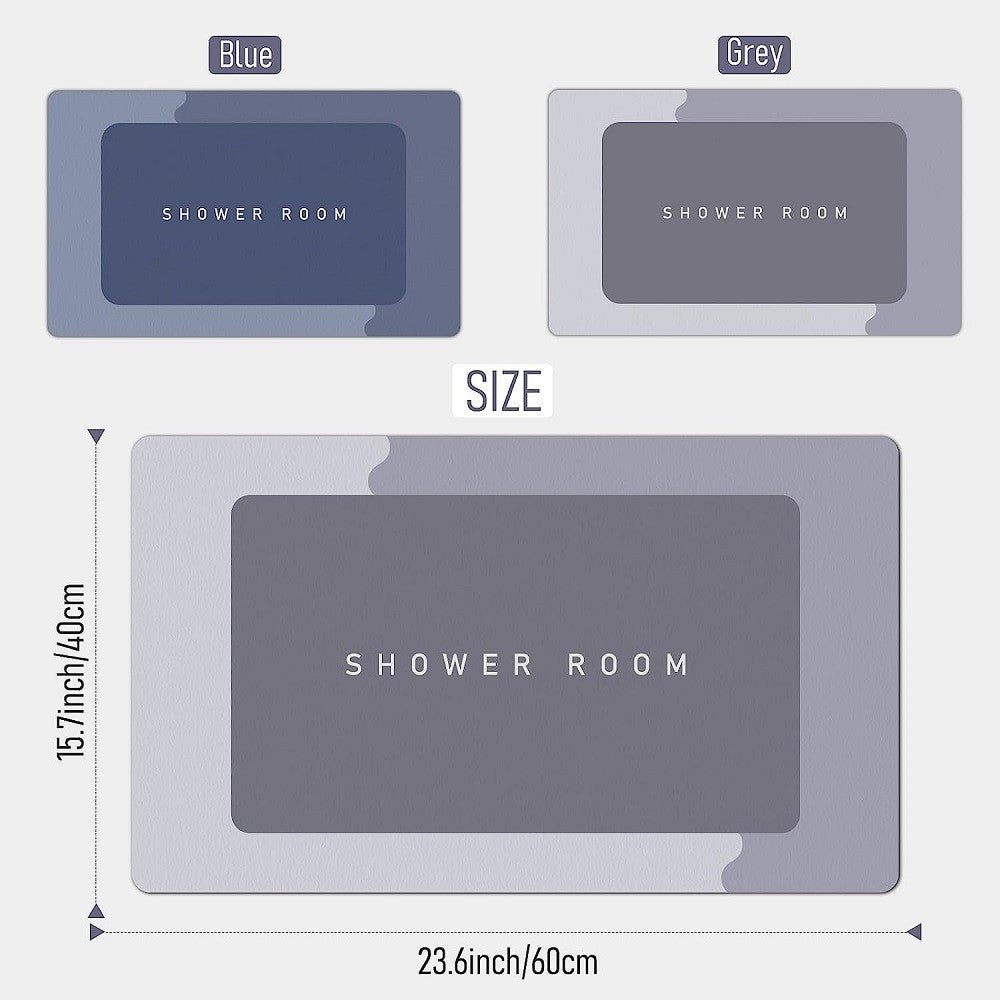 TAPPETINO DA BAGNO ANTISCIVOLO ASSORBENTE DIATOMITE CASA CUCINA CAMERA 40X60 CM