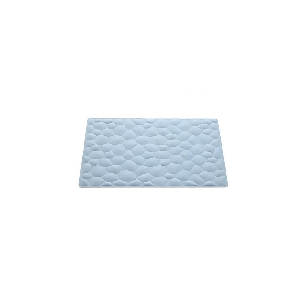 TAPPETO DOCCIA ANTISCIVOLO TAPPETINO IN TESSUTO EFFETTO PIETRE BIANCO 40 X 70 CM
