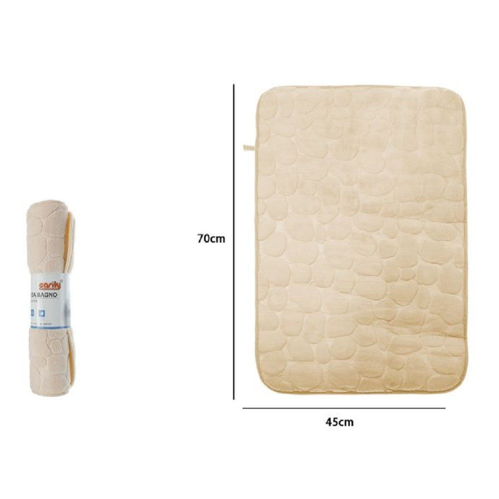 TAPPETO TAPPETINO IN TESSUTO EFFETTO SASSI PER ARREDO BAGNO 45 X 70 CM 79930