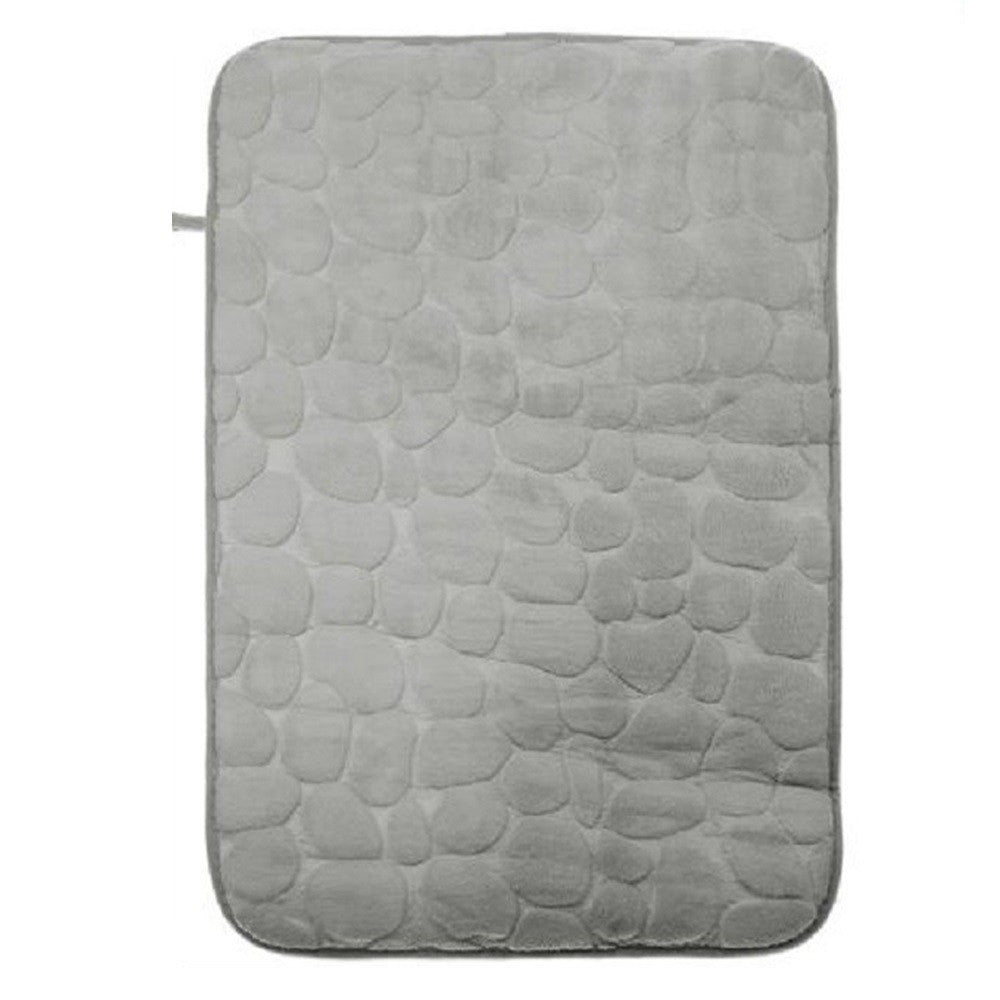 TAPPETO TAPPETINO IN TESSUTO EFFETTO SASSI PER ARREDO BAGNO 45X70CM 79932 GRIGIO