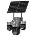 TELECAMERA DI VIDEOSORVEGLIANZA A QUATTRO LENTI AOV PTZ ROTANTE 4G A ENERGIA SOLARE