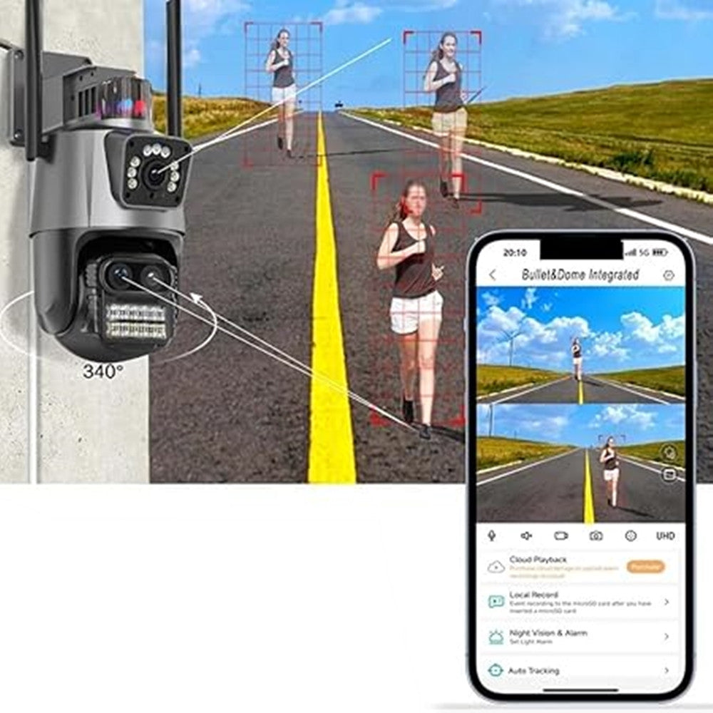 TELECAMERA PER SICUREZZA DOMESTICA WIRELESS ESTERNA ZOOM 8X CAM VIDEO SORVEGLIANZA