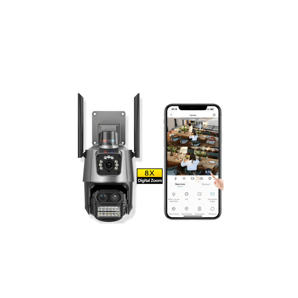 TELECAMERA PER SICUREZZA DOMESTICA WIRELESS ESTERNA ZOOM 8X CAM VIDEO SORVEGLIANZA