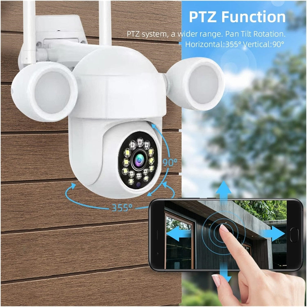 TELECAMERA PTZ WIFI 4K HDR DI SICUREZZA VIDEOSORVEGLIANZA INTELLIGENTE VISIONE NOTTURNA