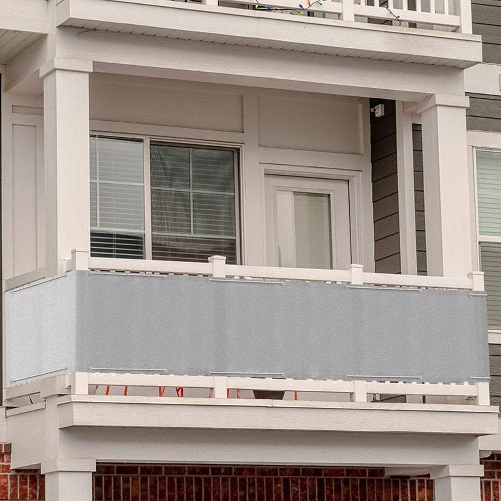 TELO COPERTURA RINGHIERA BALCONE GRIGIO 85X500CM FRANGIVISTA PROTEZIONE VENTO POLIETILENE