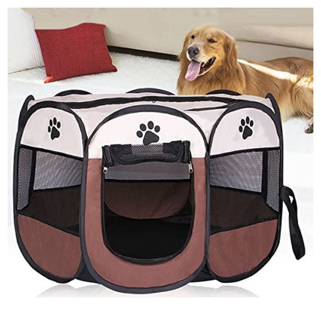 TENDA DA CAMPEGGIO PIEGHEVOLE PER ANIMALI GABBIA PER CANI CUCCE OTTAGONO