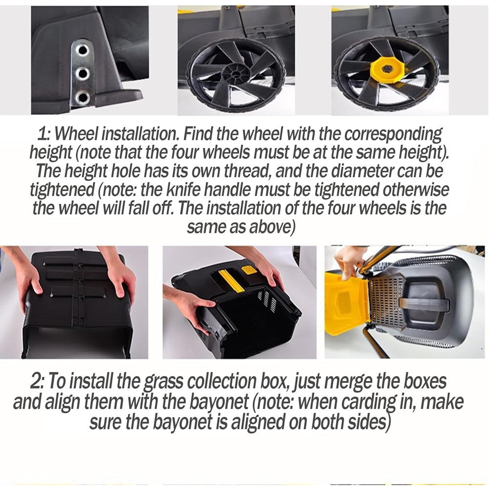 TOSAERBA ELETTRICO 1200 W TAGLIO 32 CM CAPACITÀ CESTO 30 LT A BATTERIA PER GIARDINI